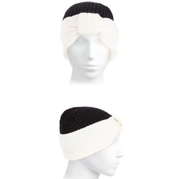 NWT‎ Kate Spade colorblock bow beanie main image 4